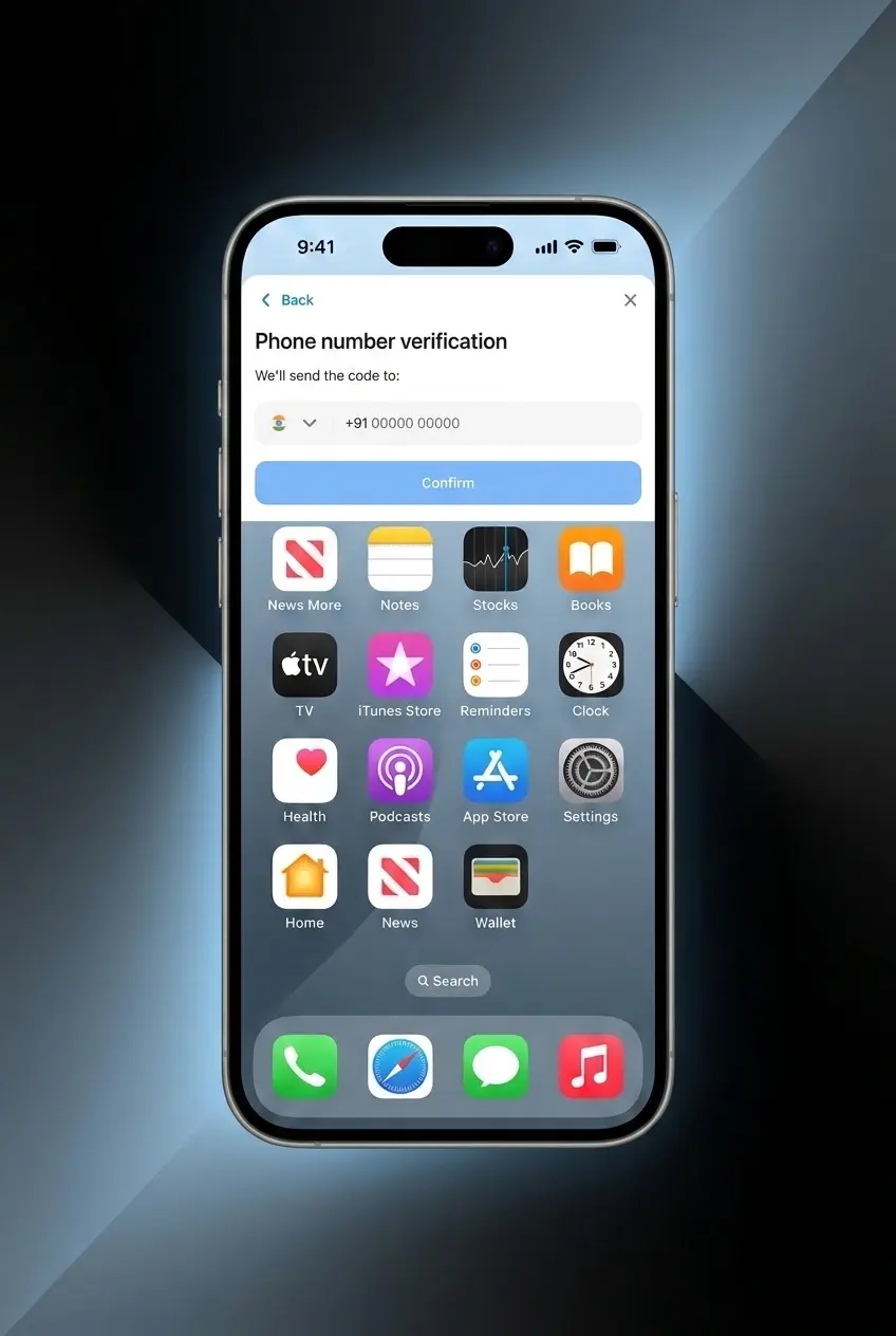 Mobile app download screen showing install button, login, deposit via UPI, and sports betting steps for cricket and football