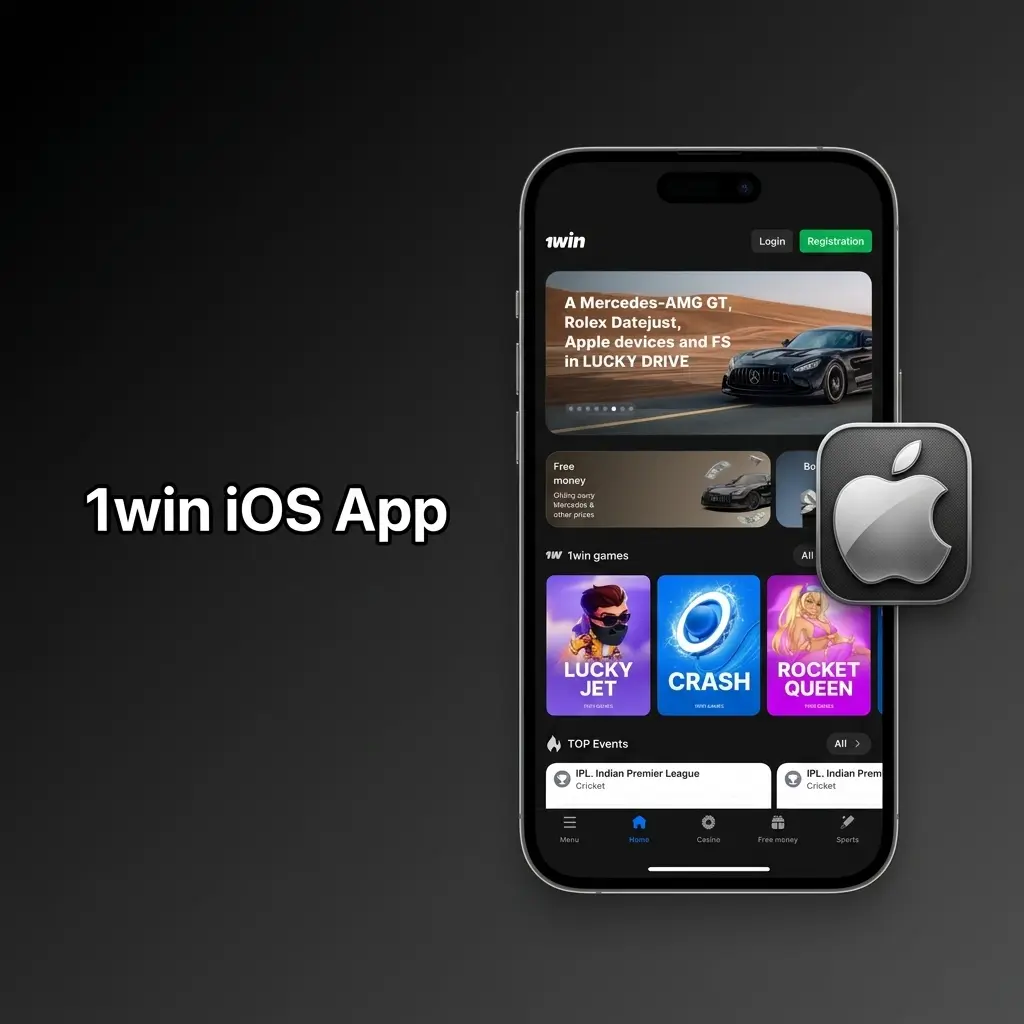 1win iOS app for iPhone and iPad supporting sports betting, live casino, and INR deposits for Indian players