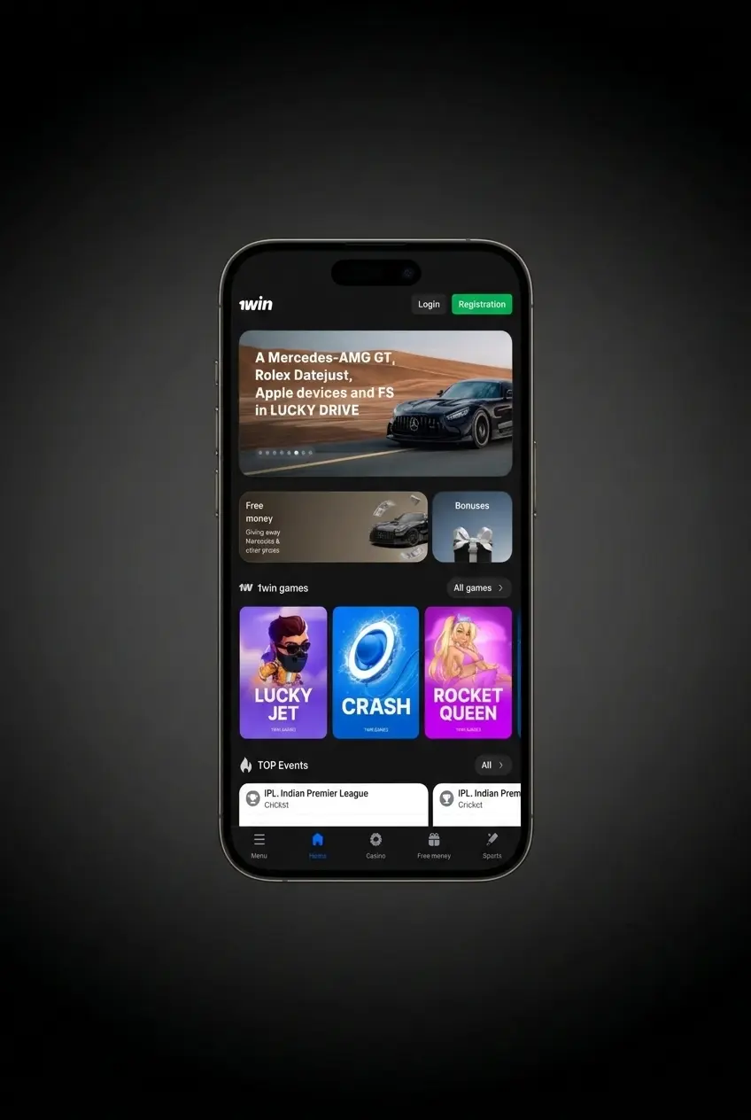 1win iOS PWA download button tap to open app in Safari for installation on home screen