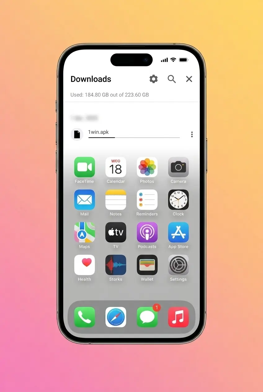 User tapping App download button on webpage to download APK file for installation on Android device