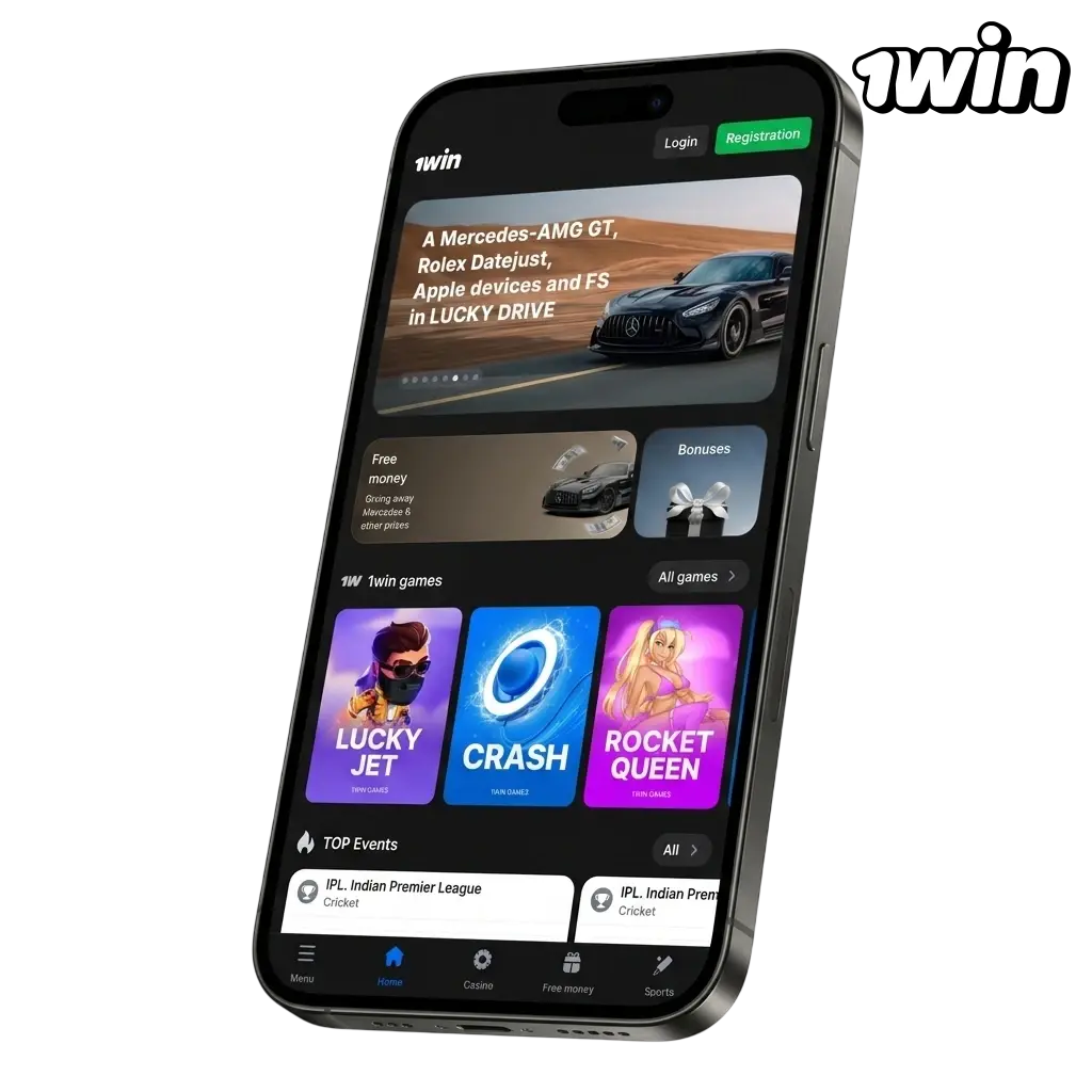 1win app download for Android APK and iOS with 500% welcome bonus, sports betting, casino, UPI and crypto payments in India