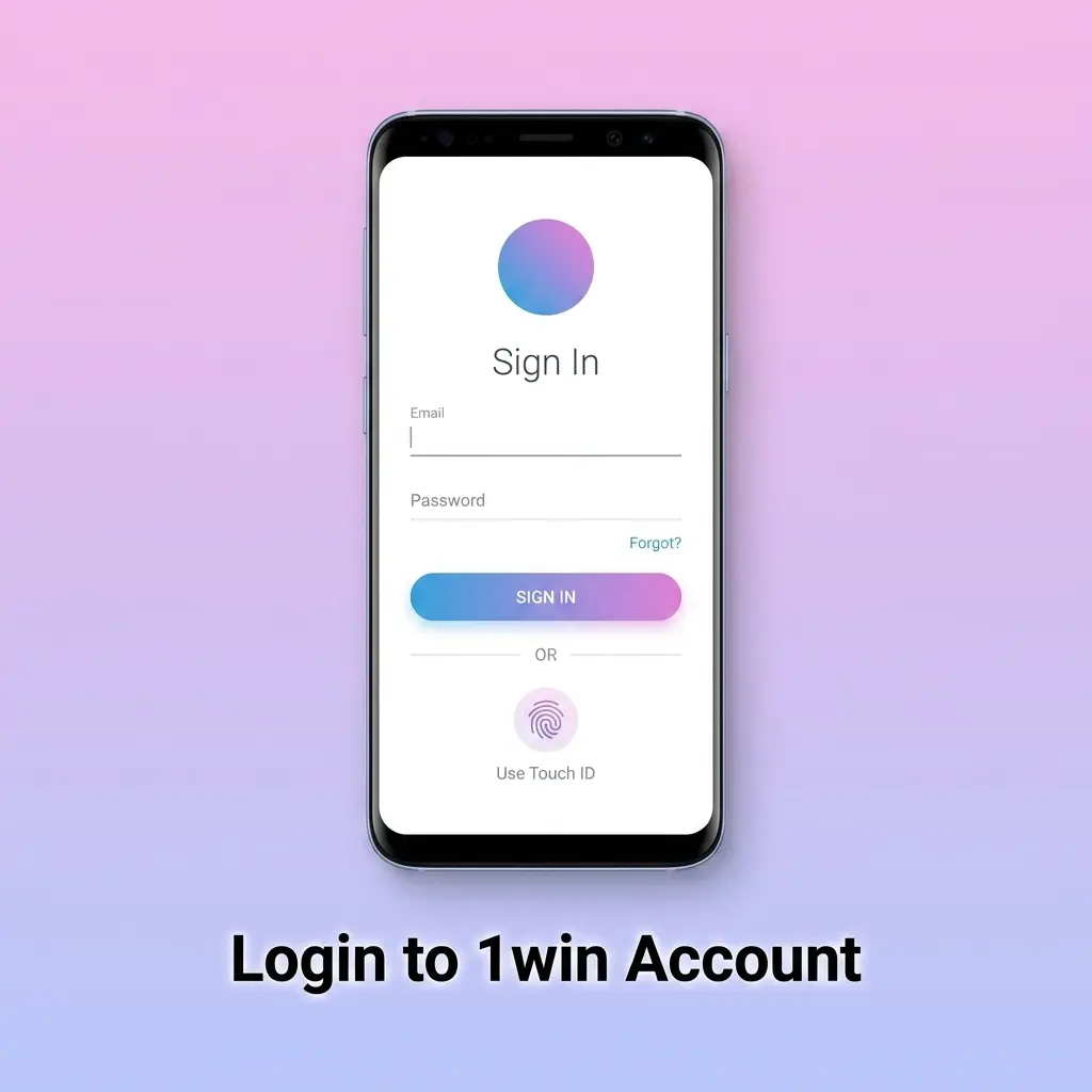 1win account login form showing sign in fields for email, phone number, and password to access dashboard