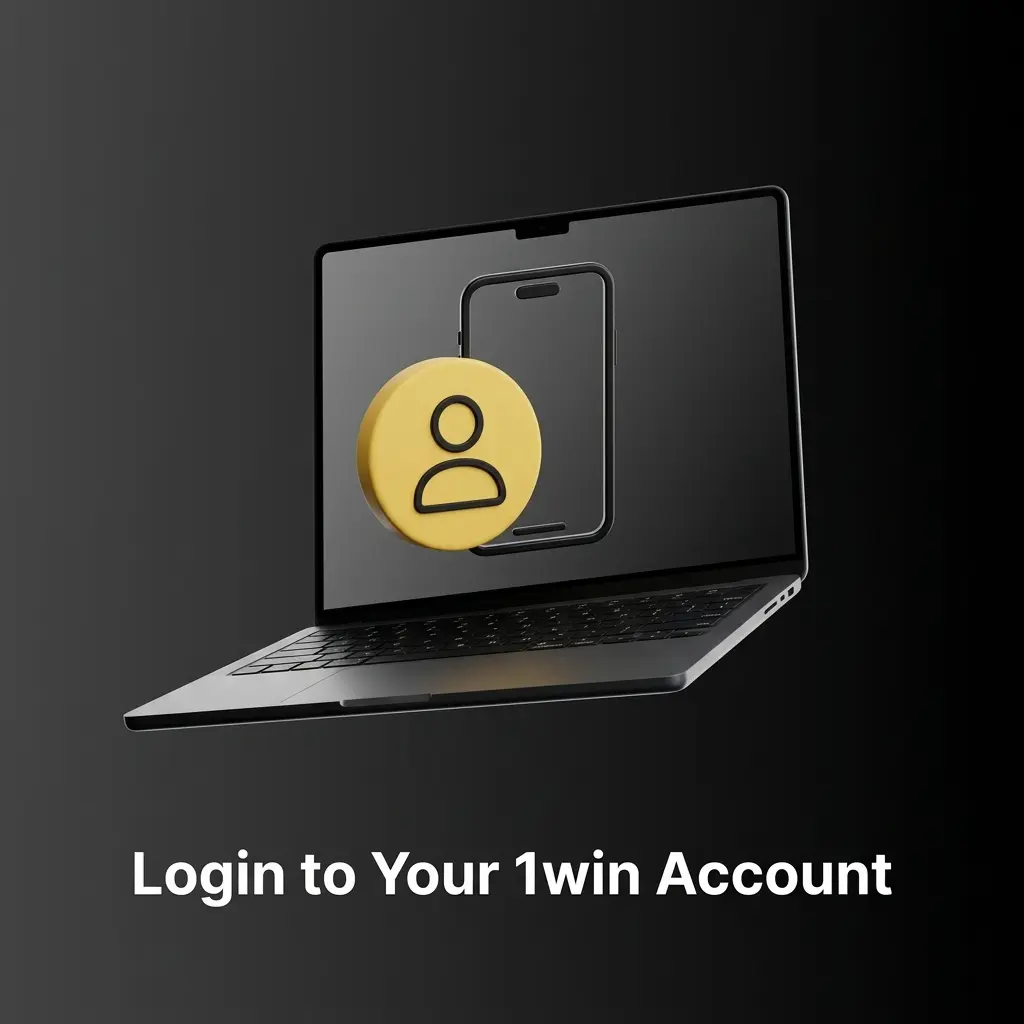 1win account login form with email and password fields, submit button, and forgot password link for returning players